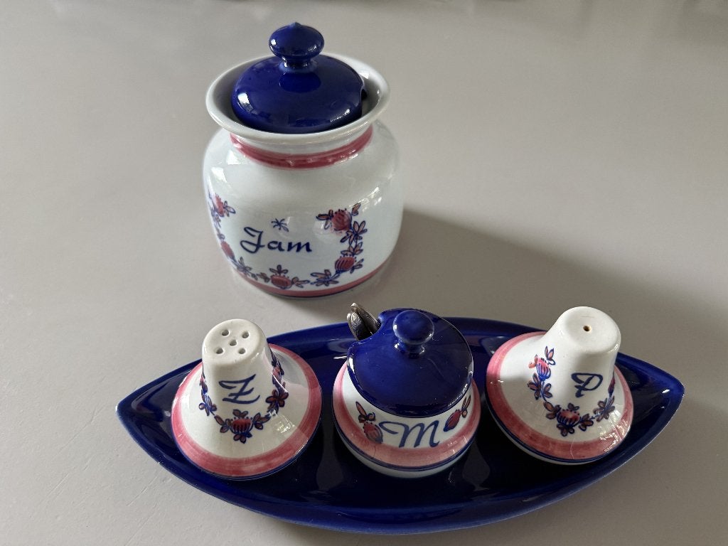 Jampot & kruidenstel van Zenith Gouda, Gebruikt, Overige typen, Ophalen of Verzenden, Steen/keramiek