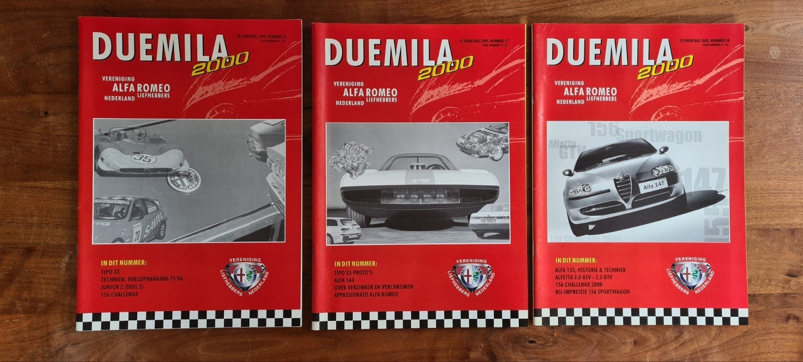 Duemila 2000 - Vereniging Alfa Romeo Liefhebbers (3x), Ophalen of Verzenden, Zo goed als nieuw, Alfa Romeo, Vereniging Alfa Romeo Liefhebbers
