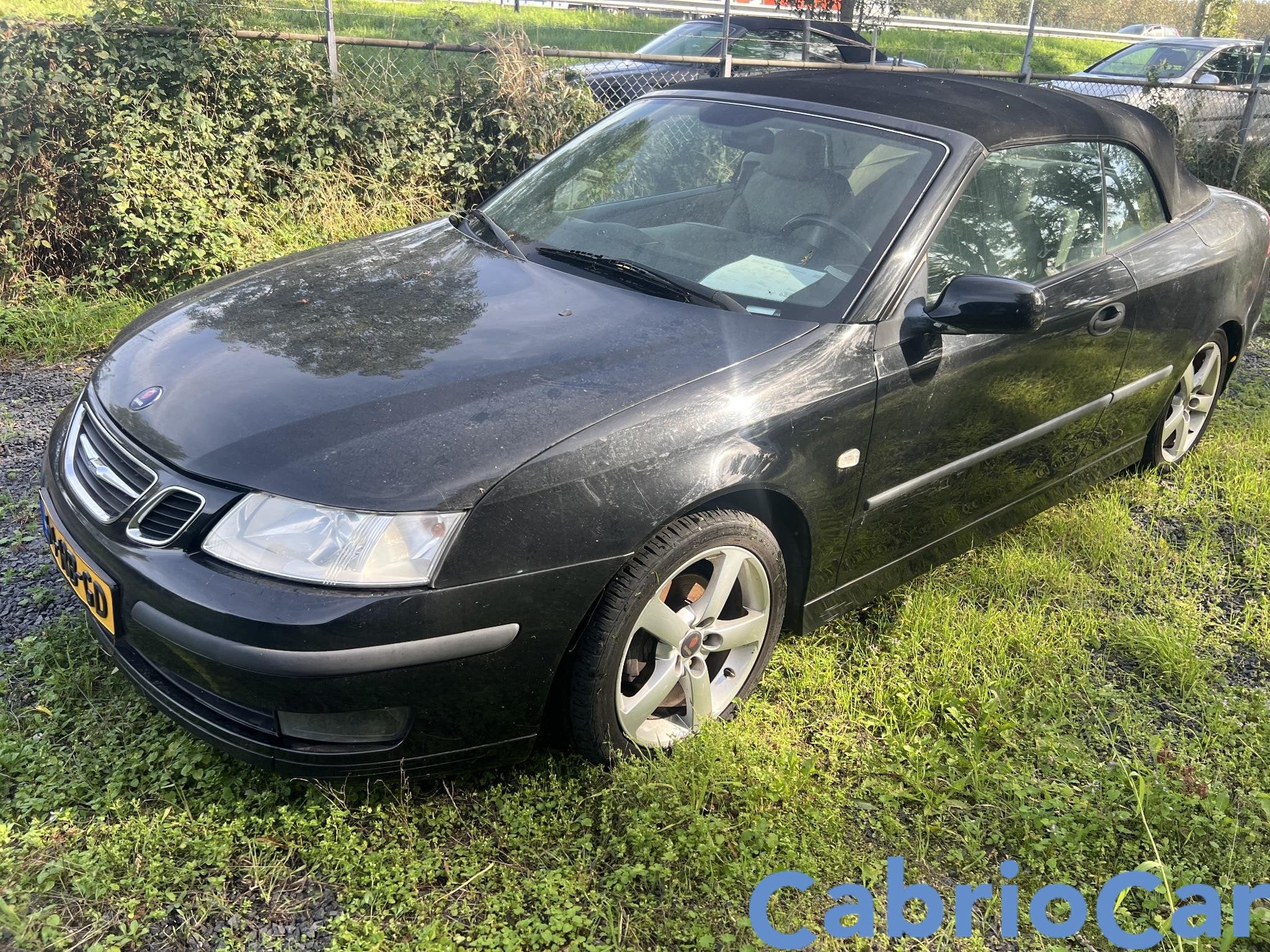 Saab 9-3 Cabrio 1.8t Vector, Auto's, Voorwielaandrijving, Gebruikt, Zwart, 4 cilinders