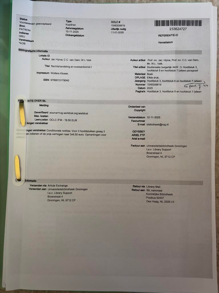Rechtshandeling en overeenkomst 11e druk, Boeken, Ophalen of Verzenden, Gamma, Gelezen, WO