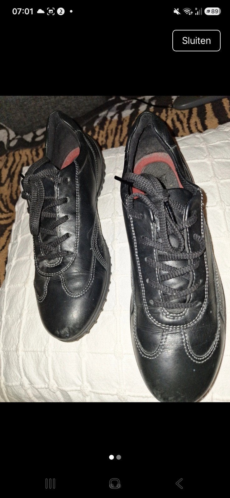 zwarte ecco's maat 40, Ecco, Zwart, Ophalen of Verzenden, Sneakers of Gympen