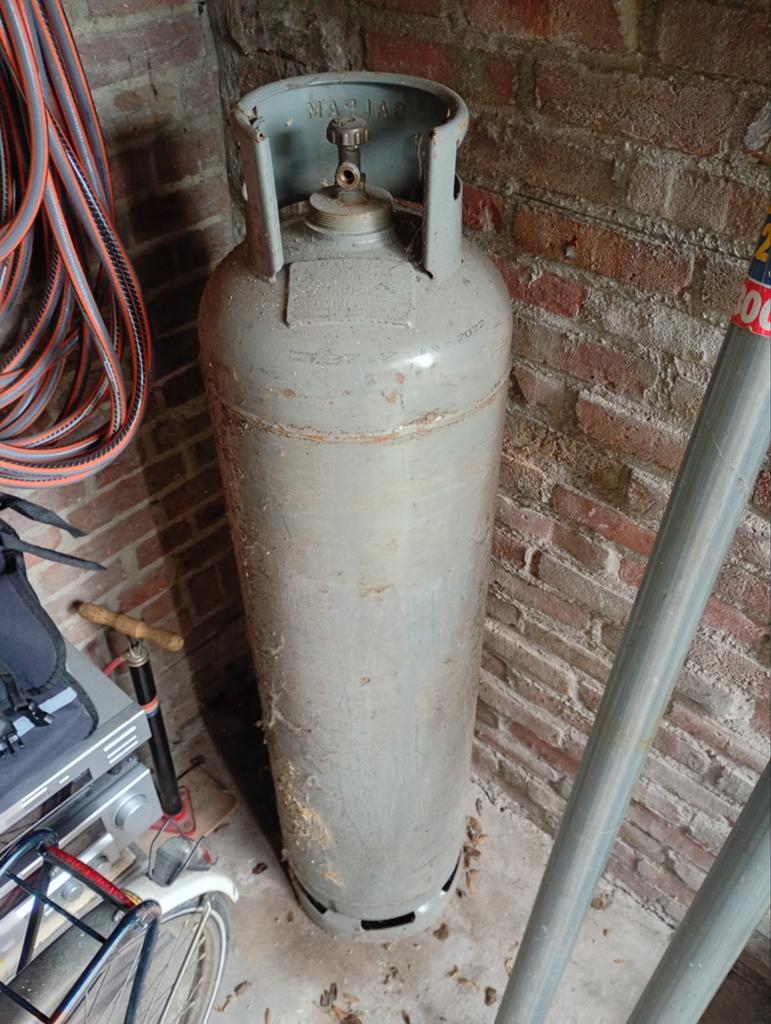 Gasfles (propaan-leeg) 37 kg, Ophalen of Verzenden, Sanders verbouwingen, Info@sandersverbouwingen.com, De lairessestraat 23