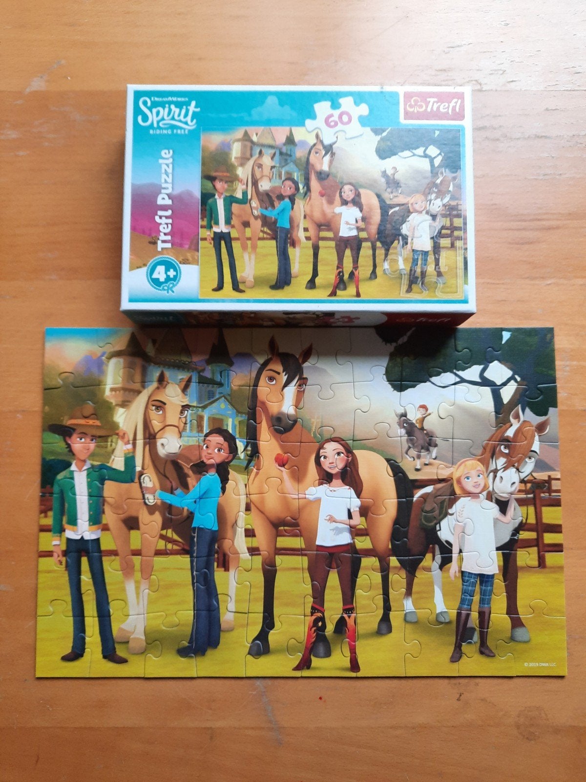 Te koop COMPLEET Spirit paarden puzzel, Ophalen of Verzenden, 10 tot 50 stukjes, 4 tot 6 jaar