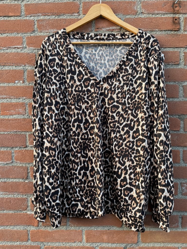 panter truitje mt 50, Ophalen of Verzenden, Nieuw, Bruin, Trui of Vest