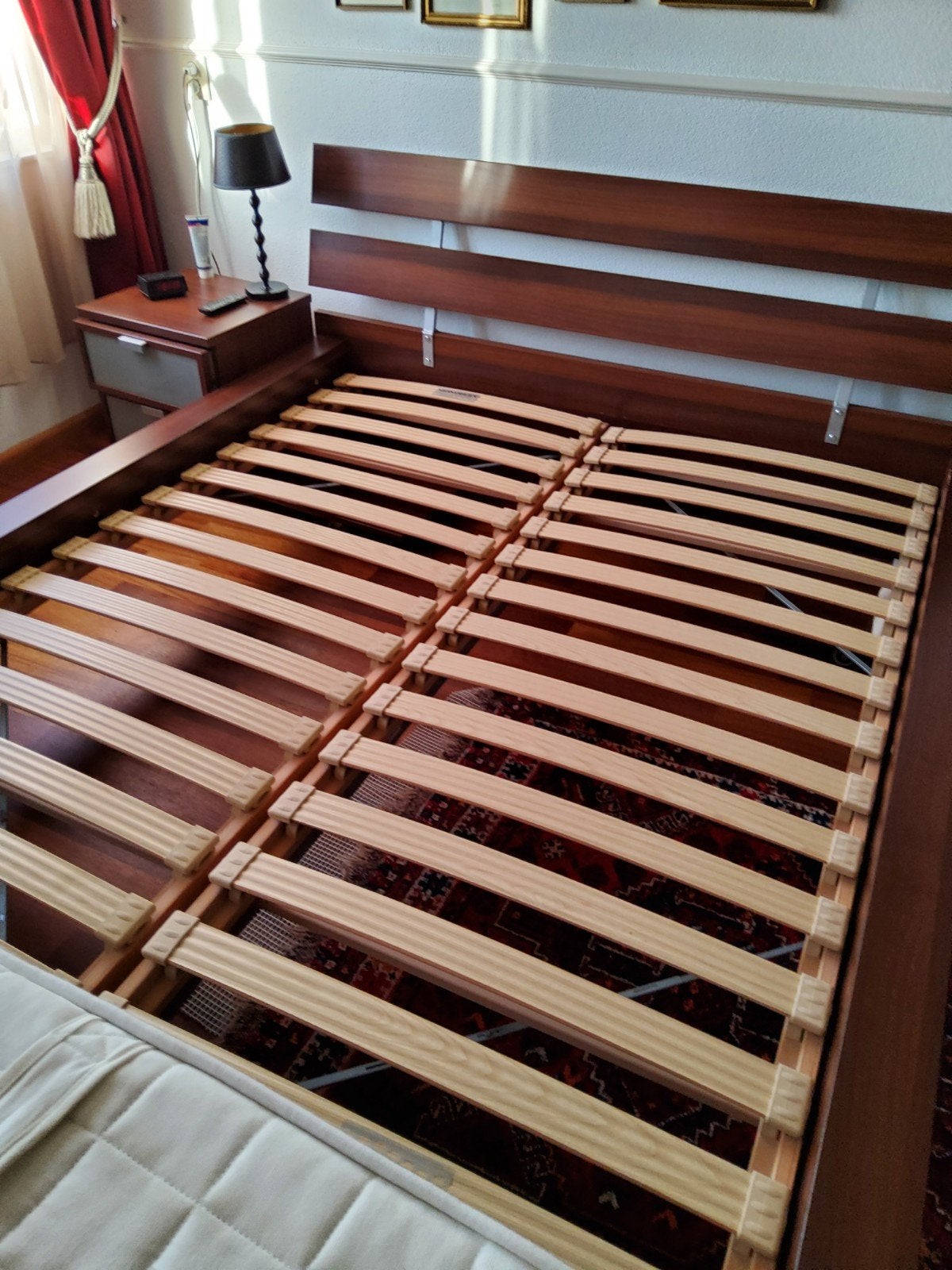 2 persoons bed, Huis en Inrichting, Slaapkamer | Bedden, Ophalen, Gebruikt, Tweepersoons, 200 cm