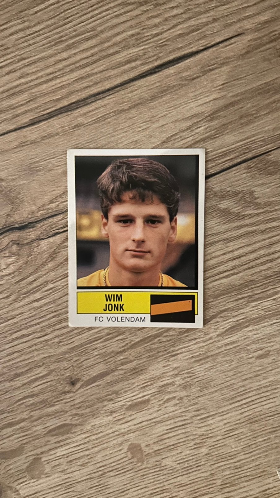 Panini Voetbal 88 plaatje Wim Jonk FC Volendam, Verzenden, Zo goed als nieuw, Plaatje