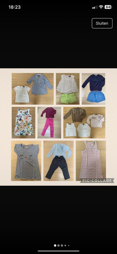 25 stuks (merk) kleding maat 98-104 3-4 A, Ophalen of Verzenden, Zo goed als nieuw, Maat 98