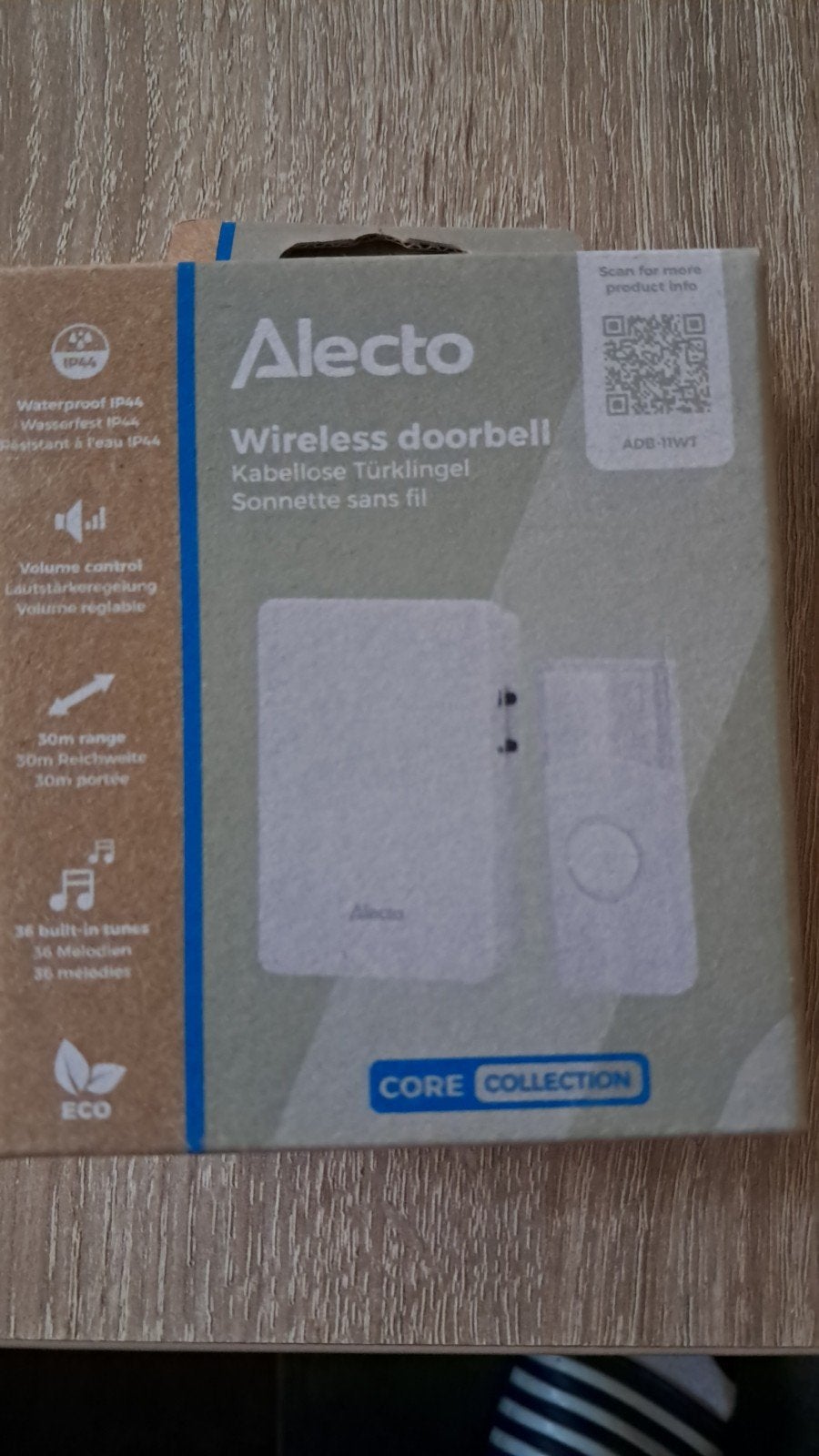 Alecto Draadloze Deurbel NIEUW, Huis en Inrichting, Deurbellen, Ophalen of Verzenden, Nieuw, Draadloos