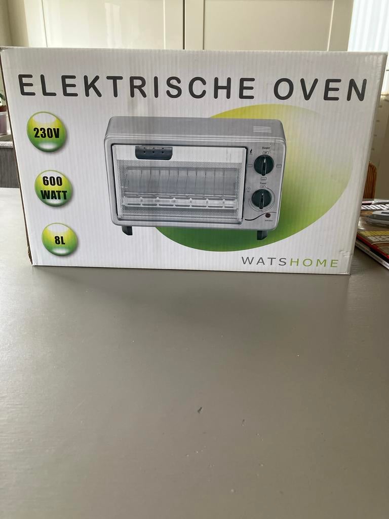 Nieuwe WATSHOME Elektrische Oven 8L - 600W, Ophalen of Verzenden, Nieuw, Vrijstaand, Oven