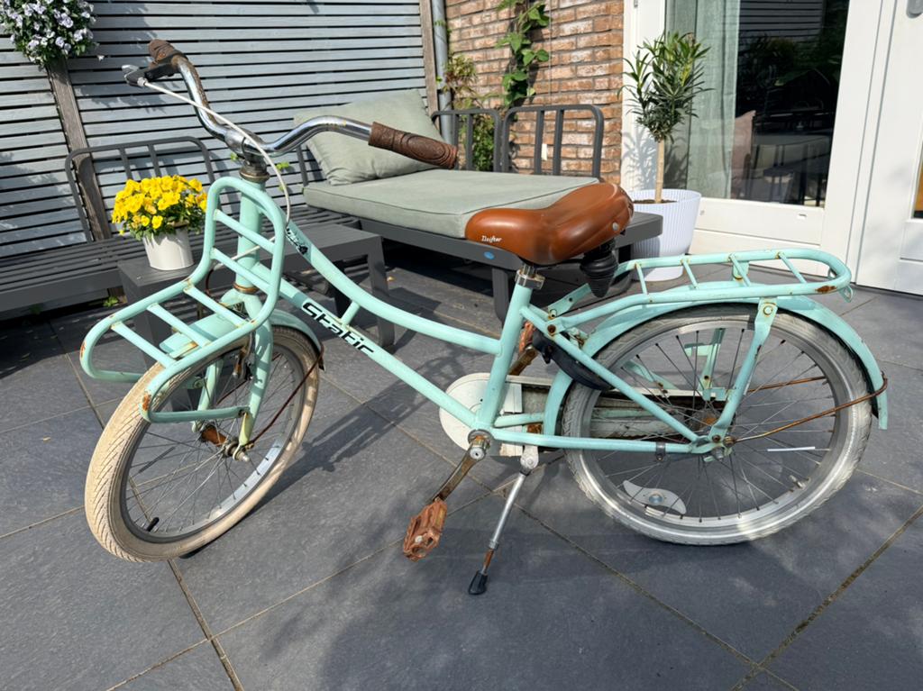 22 inch meisjesfiets met werkend slot, Ophalen, Terugtraprem, 22 inch, Gebruikt
