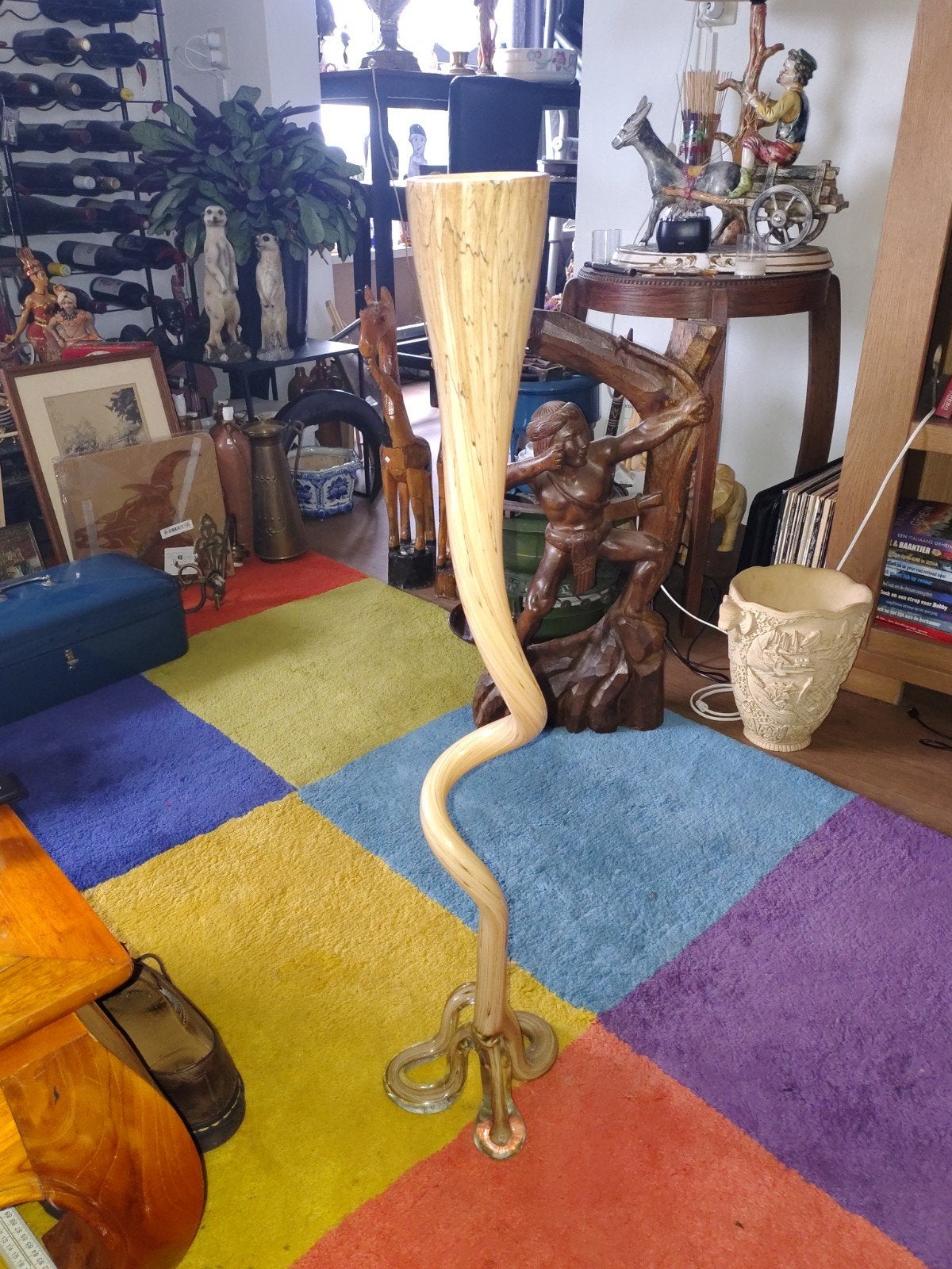 XL Vintage Murano/Jozefina Krosno Spiraalvaas - 81,5 cm, Ophalen of Verzenden