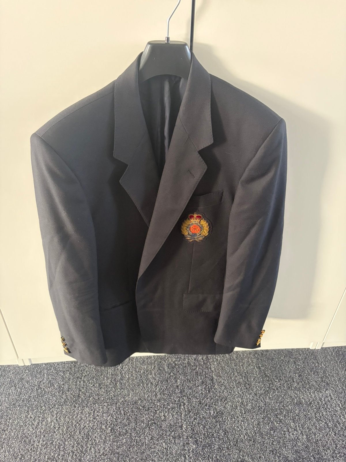 Vintage Burberrys blazer L – navy – gouden knopen & embleem, Ophalen of Verzenden, Zo goed als nieuw