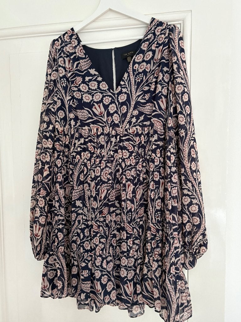 Mooie Ted Baker jurk mt L nieuw, Maat 38/40 (M), Blauw, Nieuw, Ophalen of Verzenden