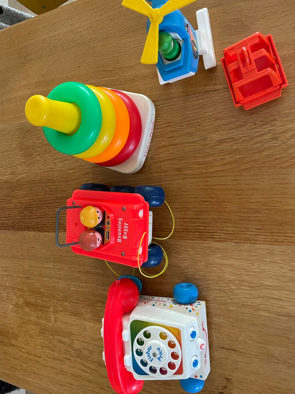 Vintage Fisher-Price Speelgoed Jaren '80 - 4 stuks., Ophalen of Verzenden, Gebruikt, Speelset, Met geluid