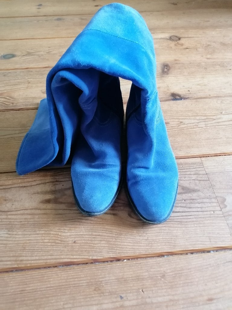 Piazza Toscana suède laarzen, Uniek Italiaans design, Kleding | Dames, Piazza Toscana, Hoge laarzen, Blauw, Ophalen of Verzenden