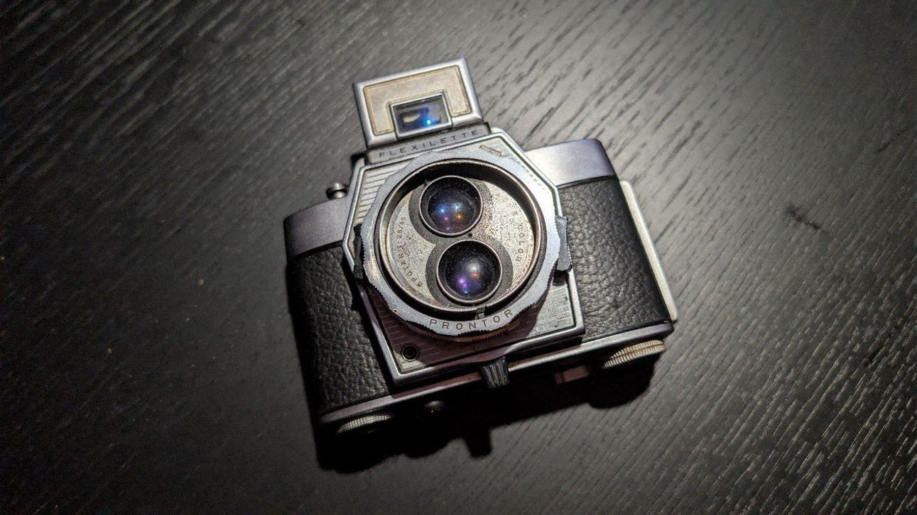 Vintage Agfa Flexilette Camera - Defect & Beschadigd, Ophalen of Verzenden, Niet werkend, Spiegelreflex, Overige Merken
