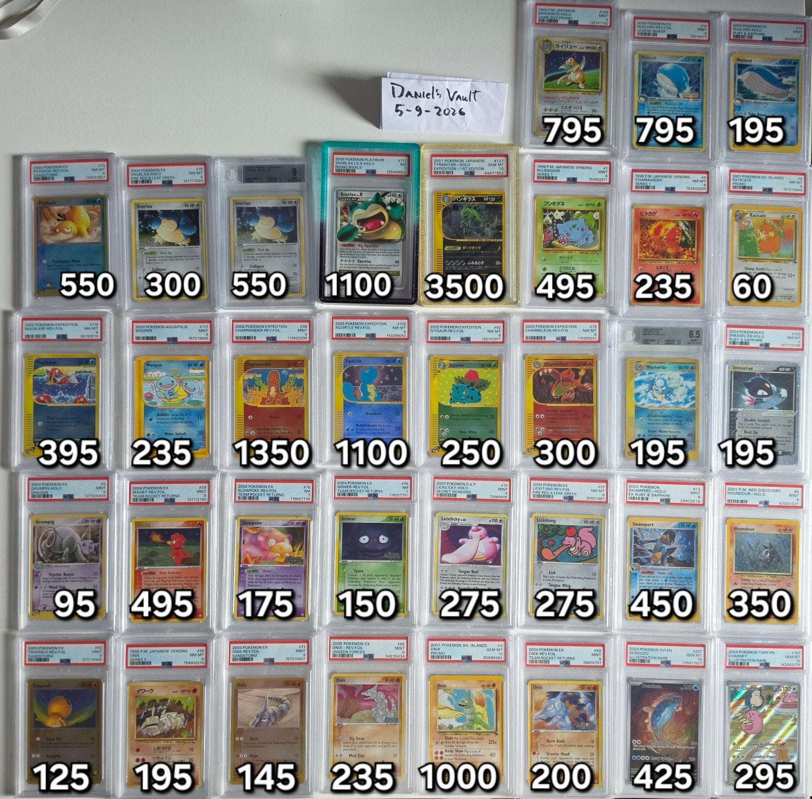 PSA 5 6 7 8 9 10 Slabs Pokémon Vintage Modern Expedition, Ophalen of Verzenden, Zo goed als nieuw