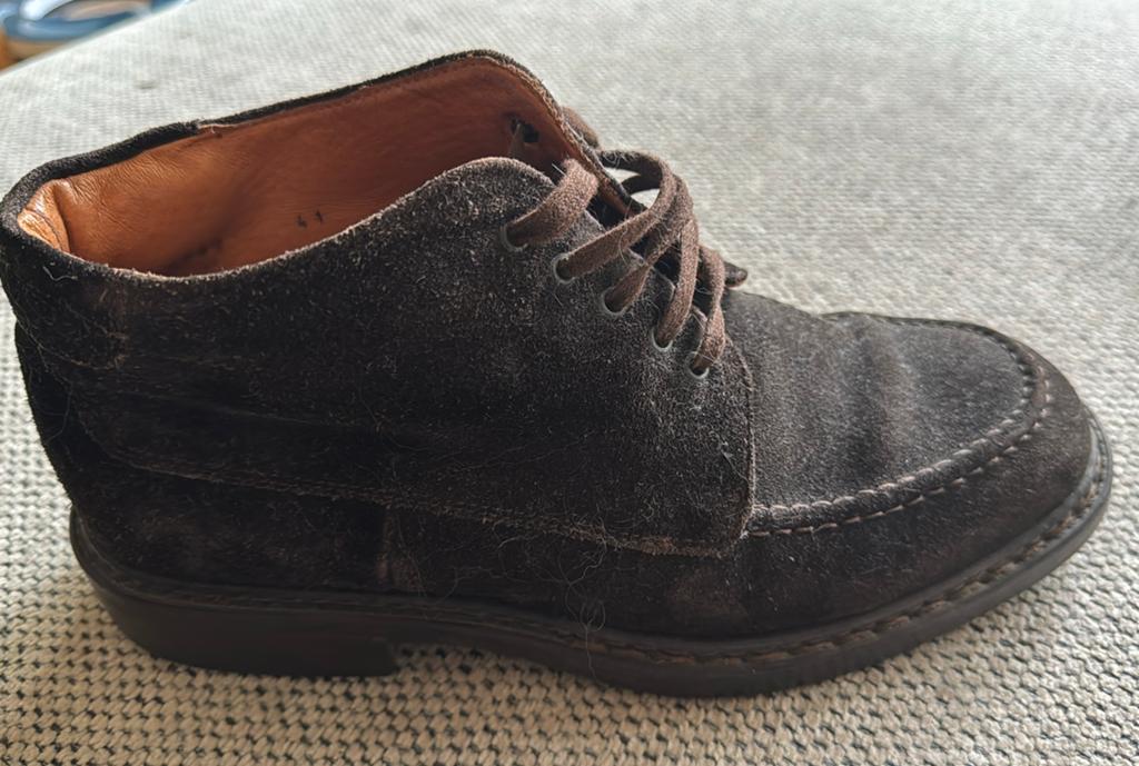GRATIS: Leren herenschoenen van Manfield, maat 42, Kleding | Heren, Schoenen, Ophalen, Bruin, Gedragen, Veterschoenen