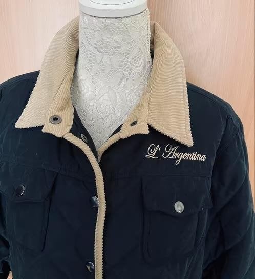 L’argentina jas maat 42/44[dm], Kleding | Dames, Ophalen of Verzenden, Zo goed als nieuw, Maat 42/44 (L), Blauw