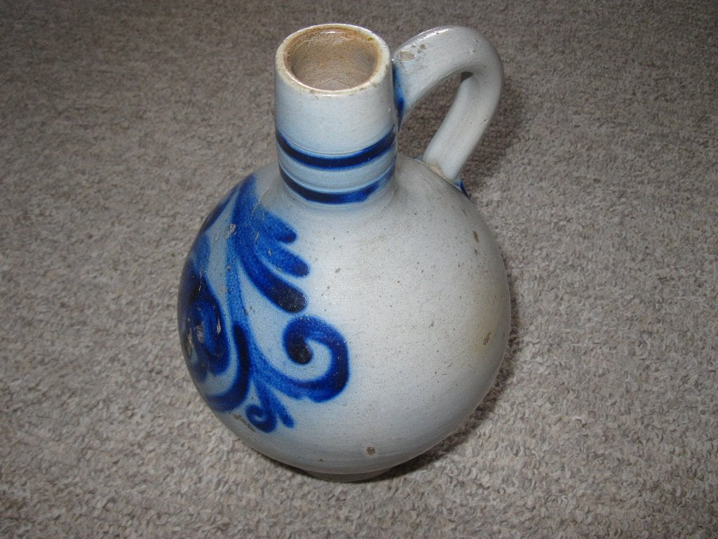 Antieke kan, Keulse kan, grijs/blauw, Antiek en Kunst, Antiek | Keramiek en Aardewerk, Ophalen of Verzenden