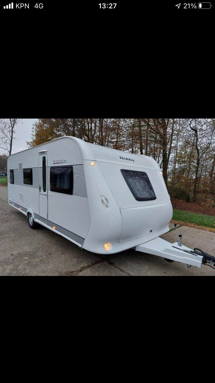Fantastische gezinscaravan te koop Hobby kmf 545, Rondzit, Hobby, Frans bed, 7 tot 8 meter