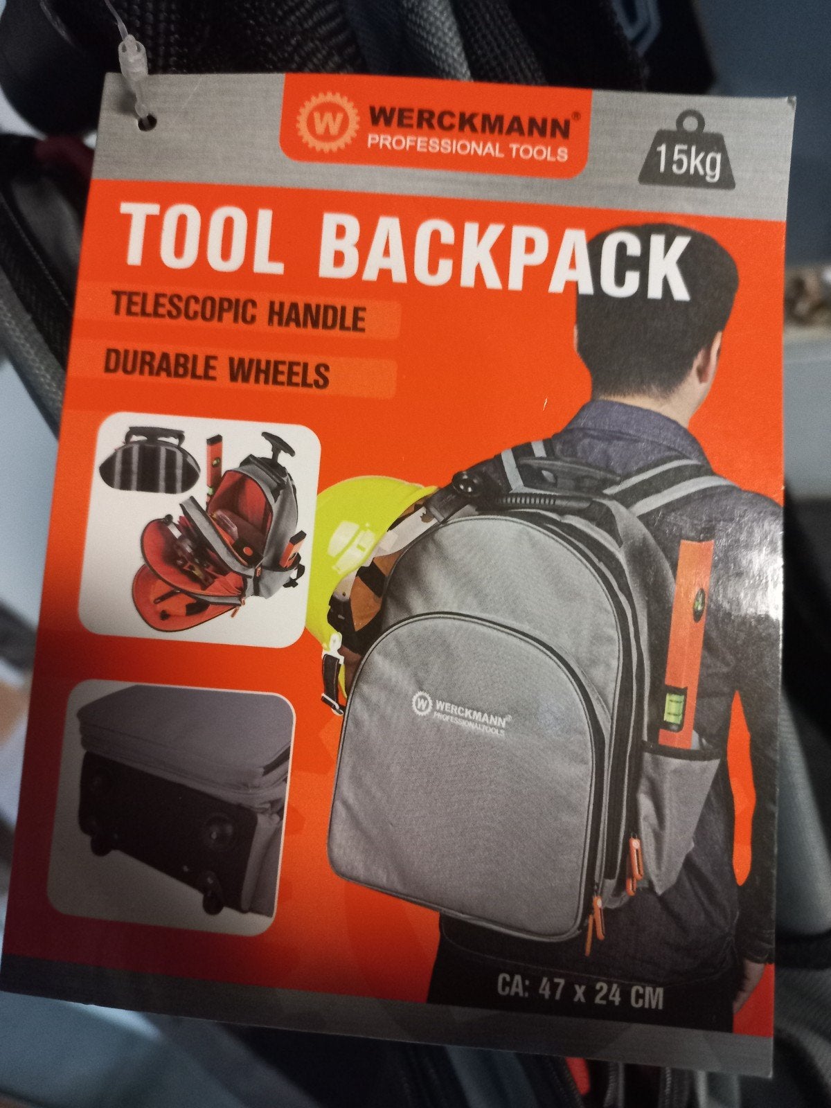 Werckmann Gereedschapsrugzak met wielen - Nieuw, Doe-het-zelf en Verbouw, Gereedschapskisten, Ophalen of Verzenden, Nieuw