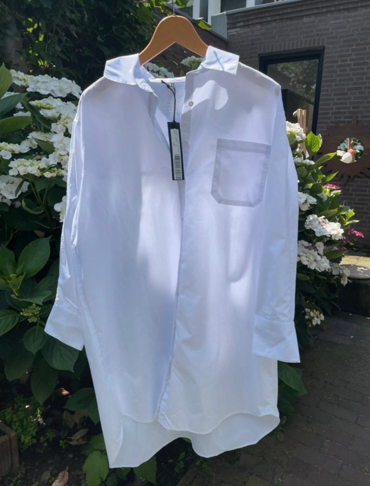 Juul & Belle witte oversized blouse lang maat XS, ., Wit, Nieuw, Ophalen of Verzenden