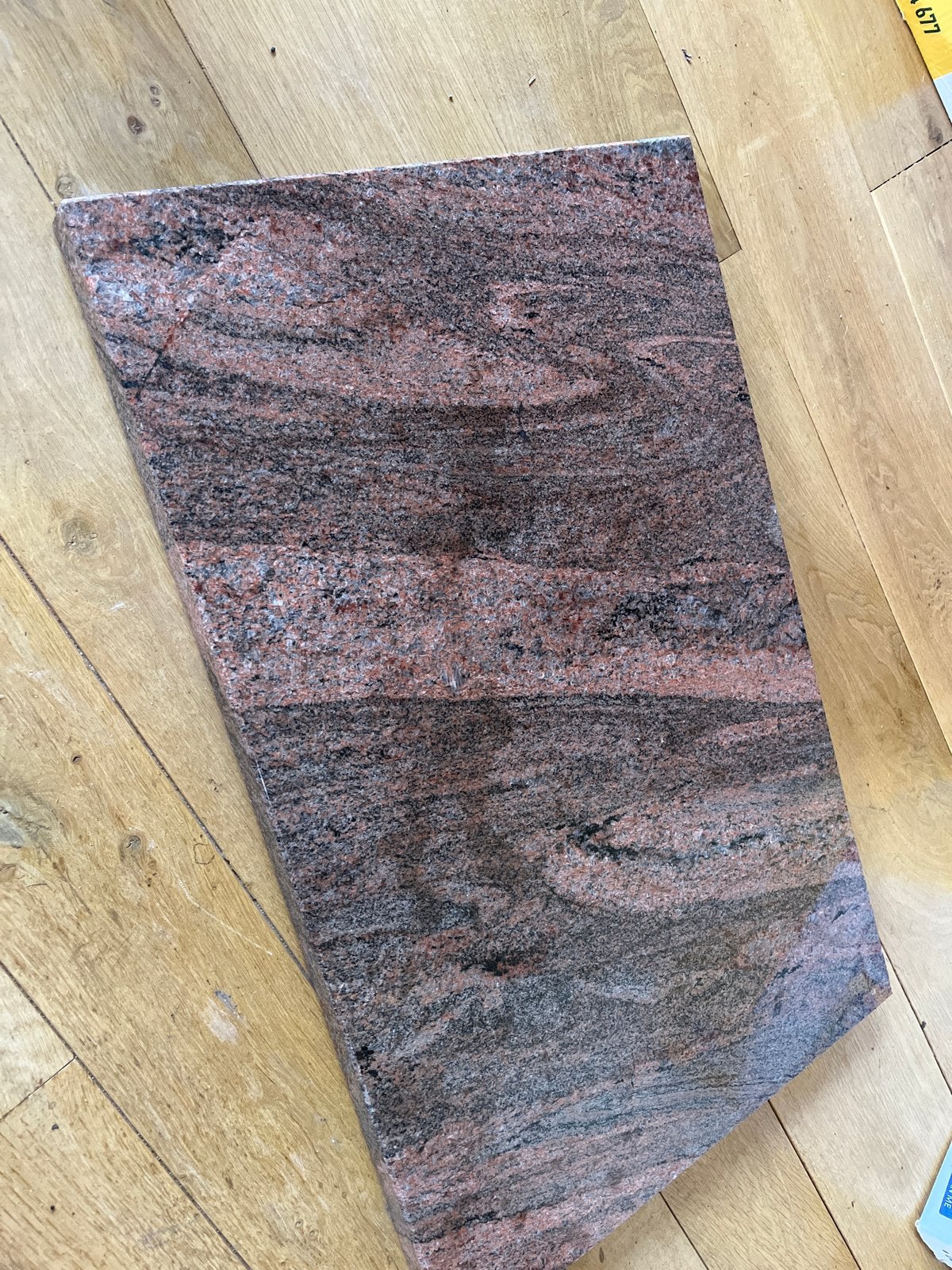 Granieten tegel 75x48x3 cm - Rood/Zwart, Ophalen, 60 cm of meer, Graniet, 40 tot 60 cm
