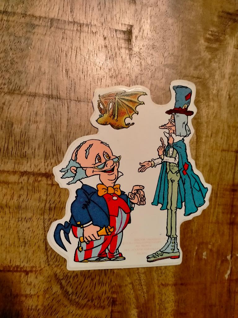 Dr. Dr Snuggles vintage strip sticker tekenfilm tv film, Ophalen of Verzenden, Gebruikt, Overige typen