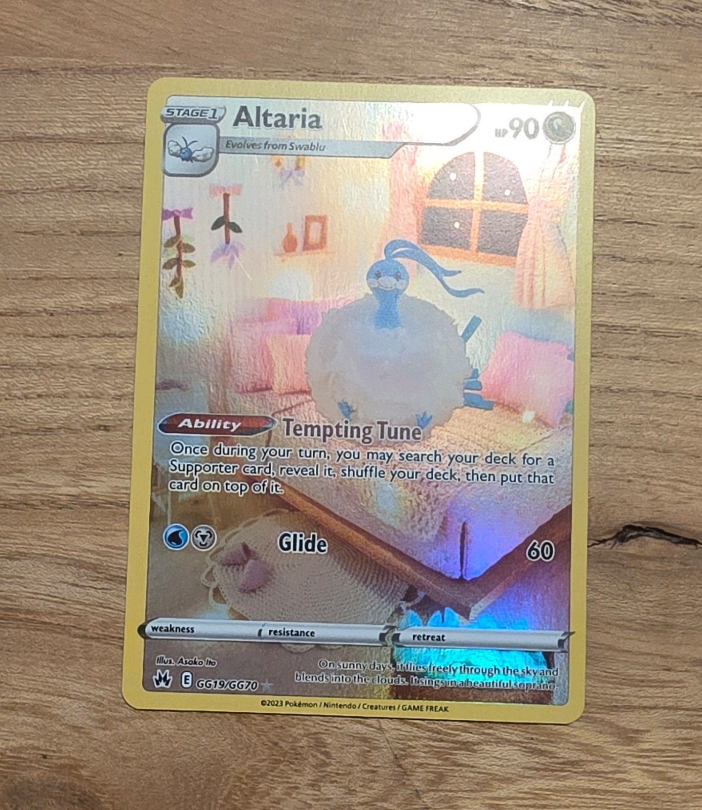 Altaria Asako Ito pokemon kaart art, Ophalen of Verzenden