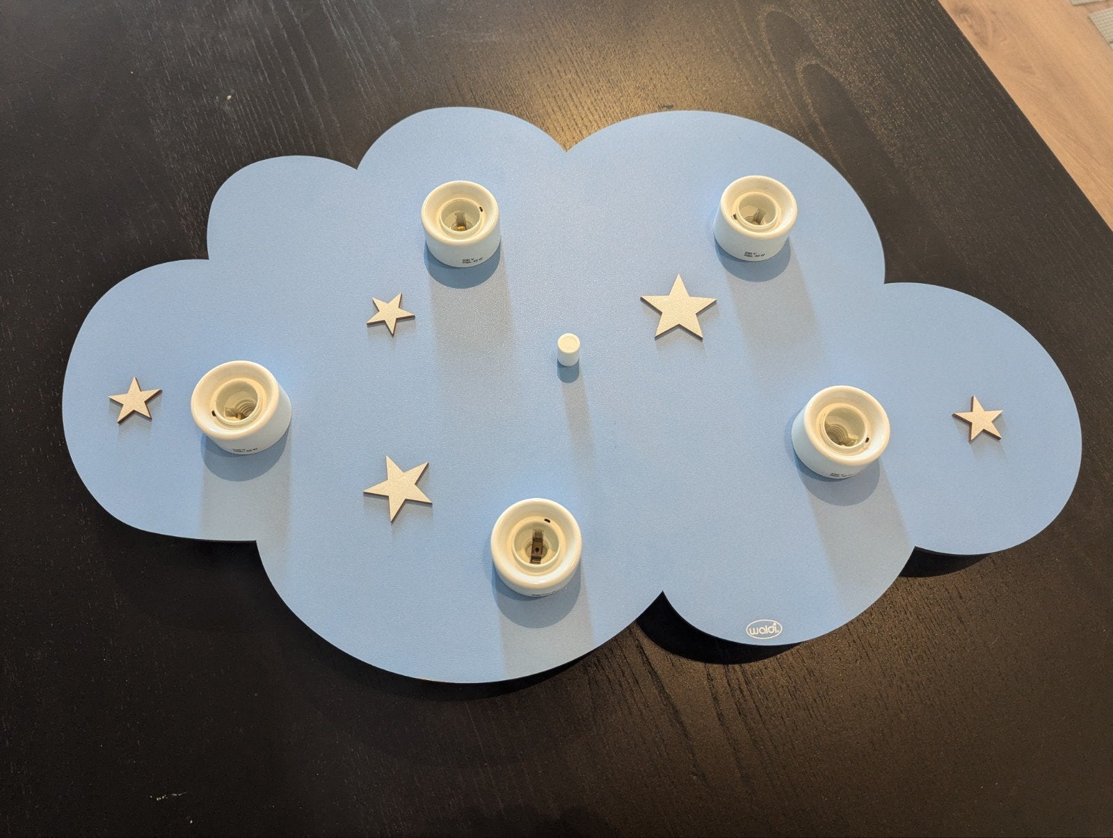 plafondlamp/wandlamp wolk, Blauw, Ophalen, Zo goed als nieuw, Lamp