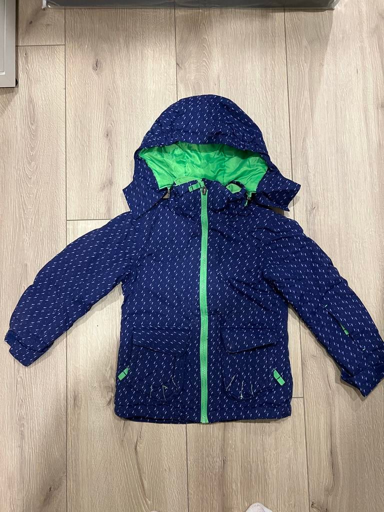 Ski jas kinderen maat 116 - Blauw/Groen, Kinderen en Baby's, Ophalen, Gebruikt, Jongen of Meisje, Jas