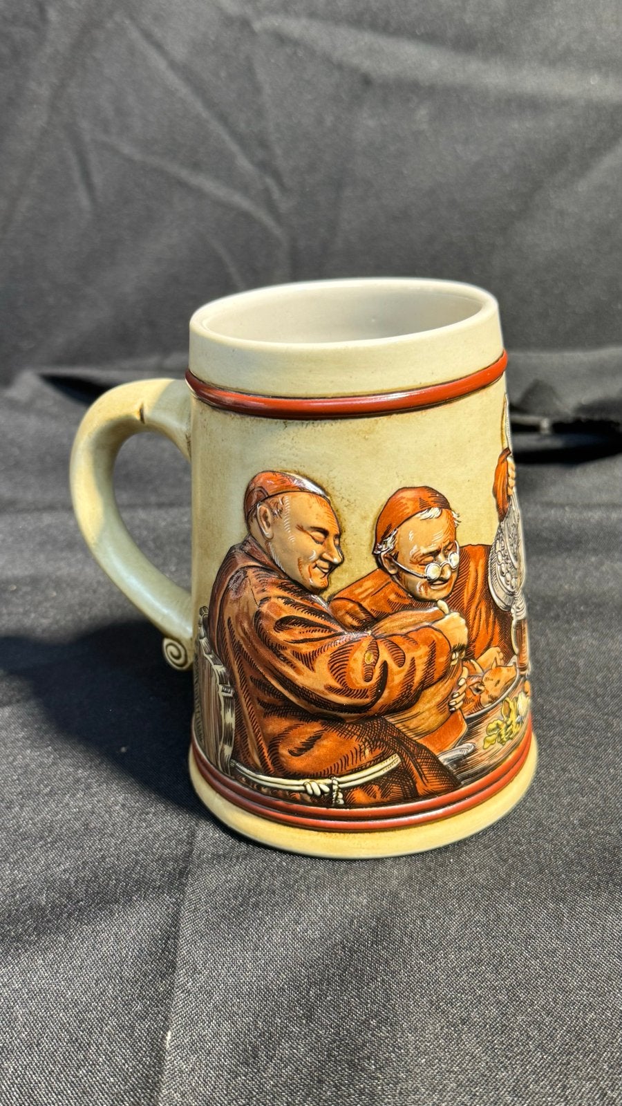 Keramische Bierpul "Edition Kössinger 1989" - Monniken, Ophalen of Verzenden