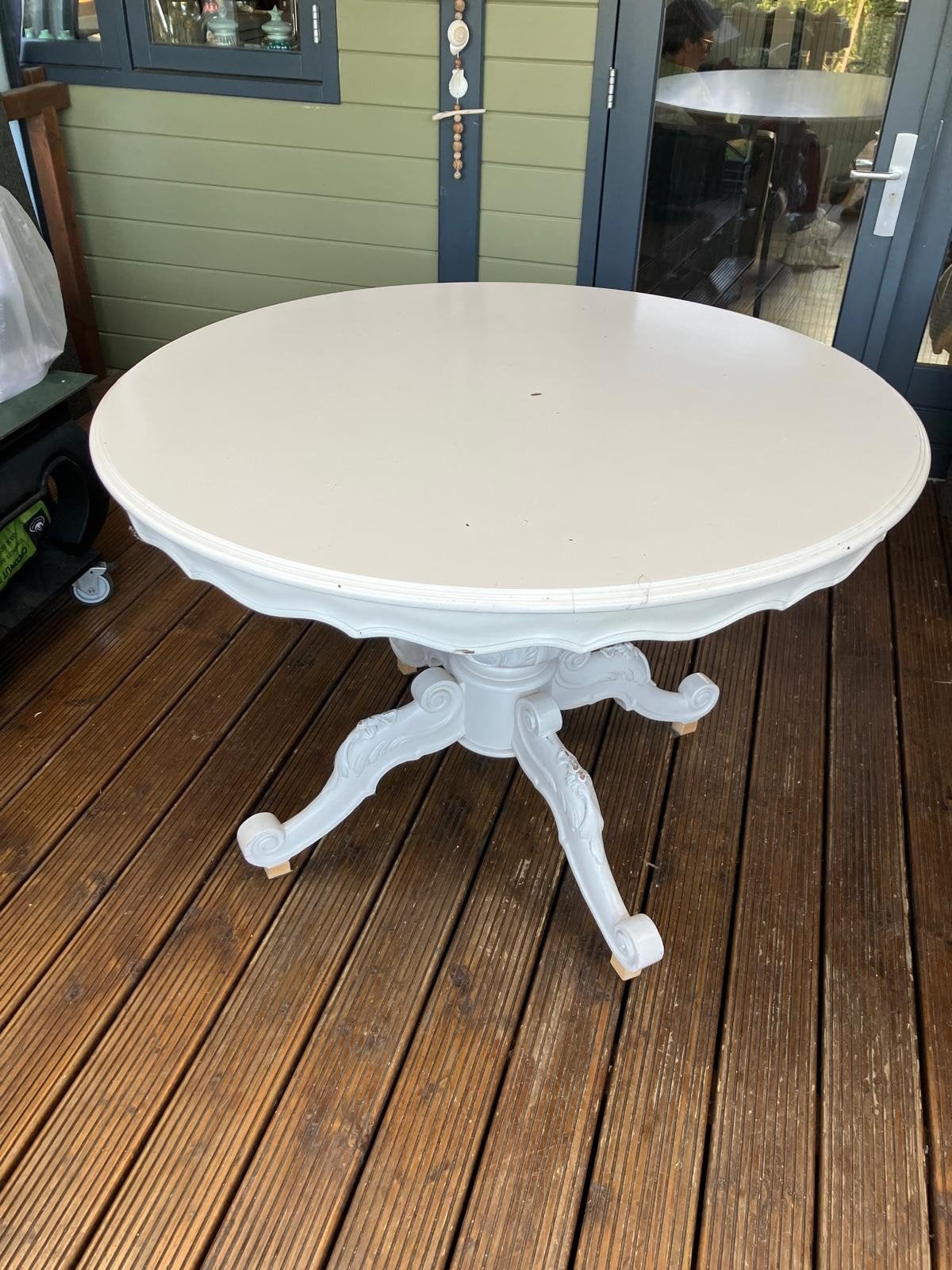 eethoek tafel, Ophalen, Gebruikt, 100 tot 150 cm, Rond