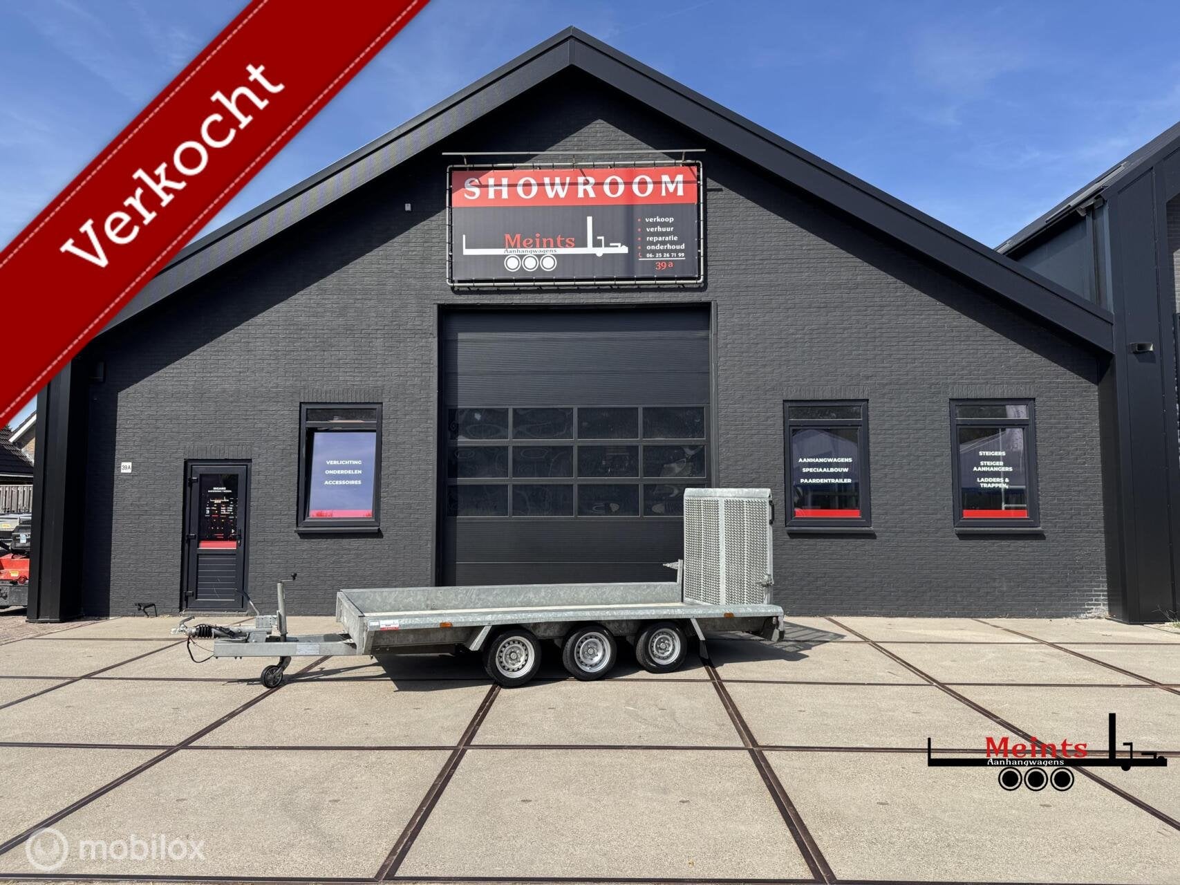 Hapert INDIGO machinetransporter 400x180 3500KG 3 asser, Gebruikt