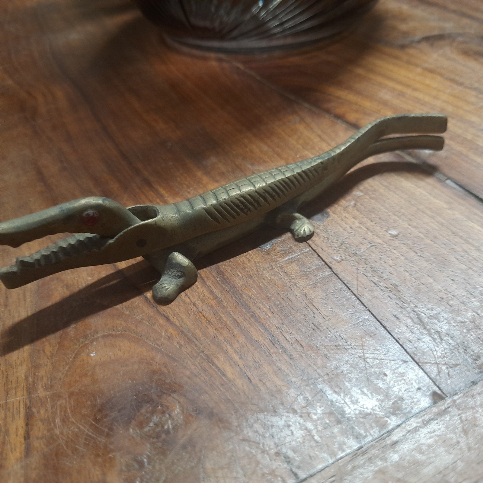 Vintage Krokodil Notenkraker - Messing, Ophalen of Verzenden