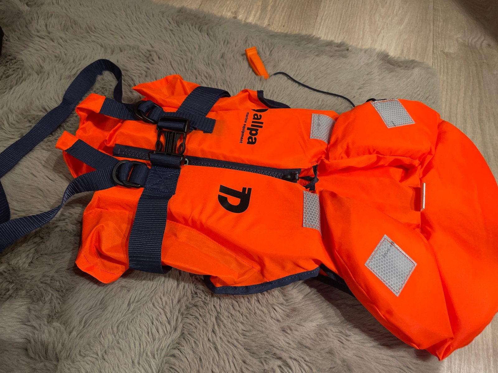 Oranje reddingsvest met fluitje - ideaal voor watersport, Ophalen, Zo goed als nieuw