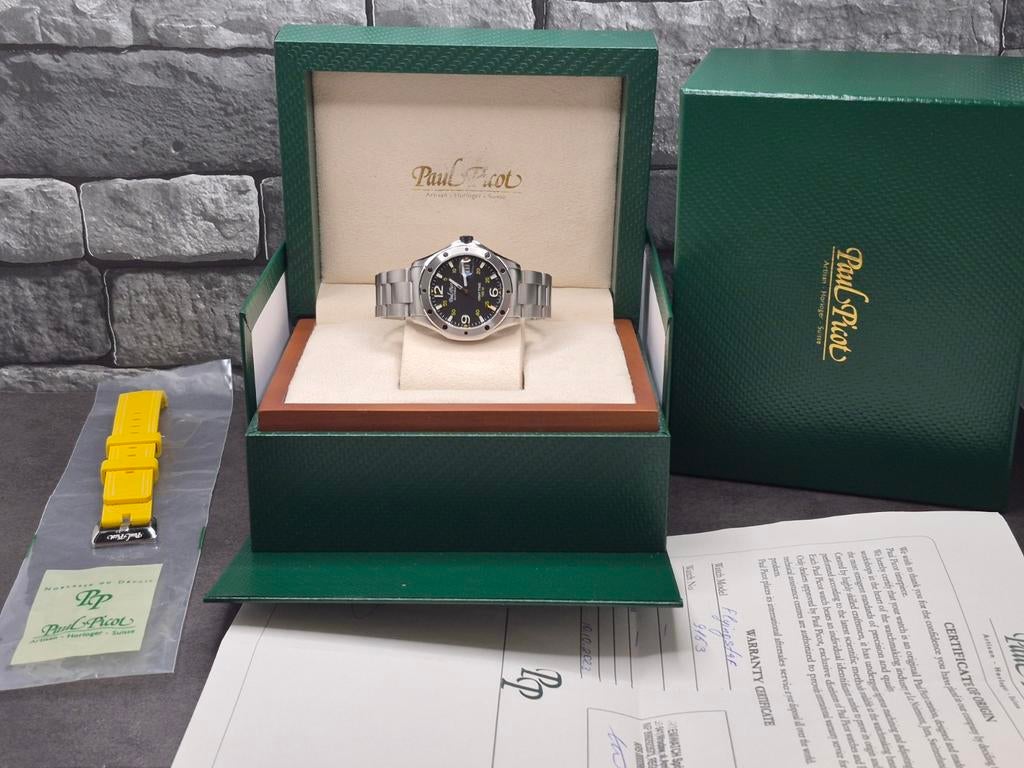 Paul Picot Army Time Flyingstar full Set 2023 + extra Band, Sieraden, Tassen en Uiterlijk, Horloges | Heren, Overige merken, Staal