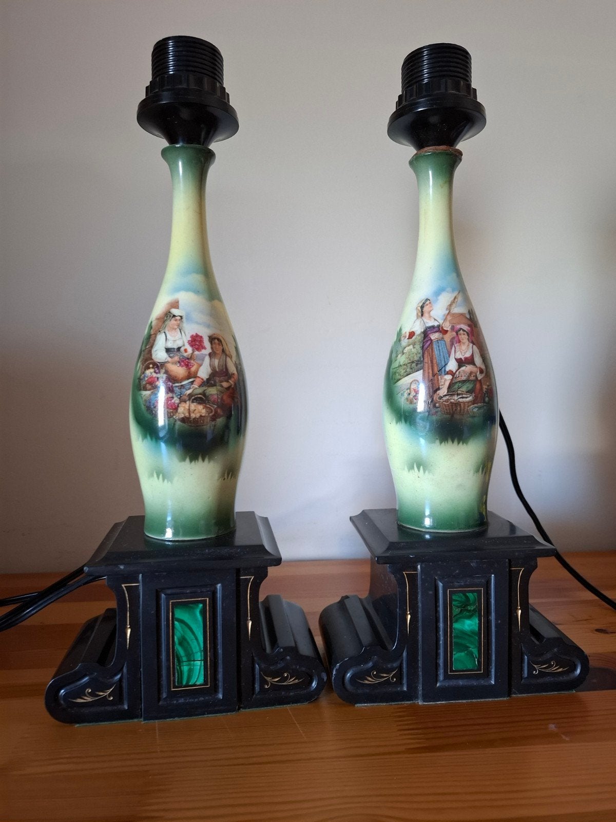 antieke lampvoet porselein, Ophalen of Verzenden