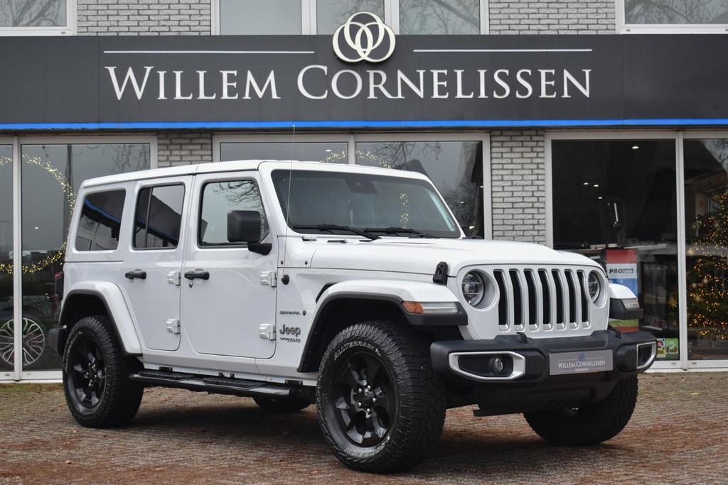 Jeep Wrangler Unlimited 3.6 Sahara Navi Leder Stoelverwarmin, Auto's, Jeep, Automaat, 450 kg, Gebruikt, Leder
