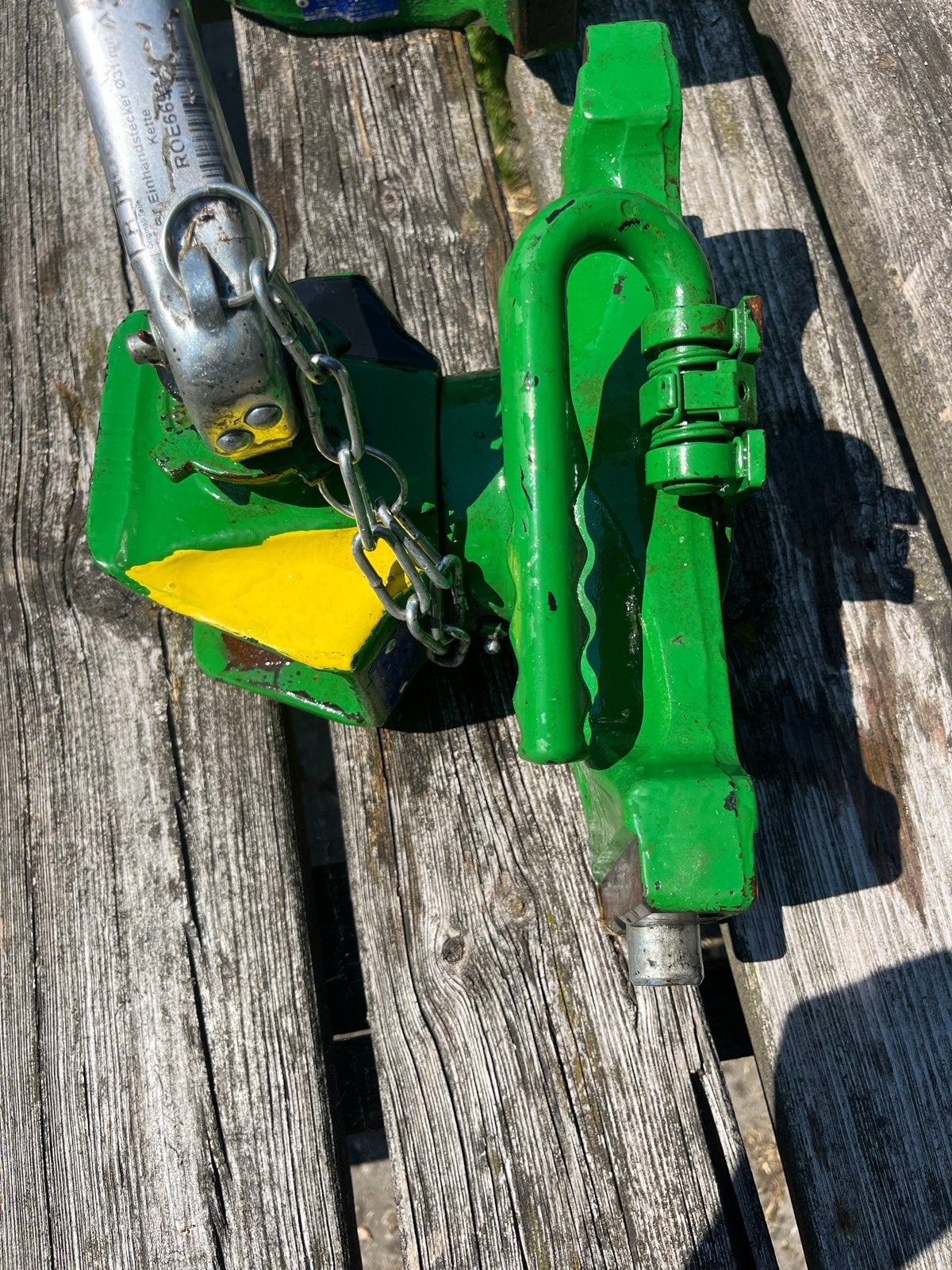 2 John Deere trekker haken - Vaste pin en kipperknop, Ophalen of Verzenden, Gebruikt, John Deere