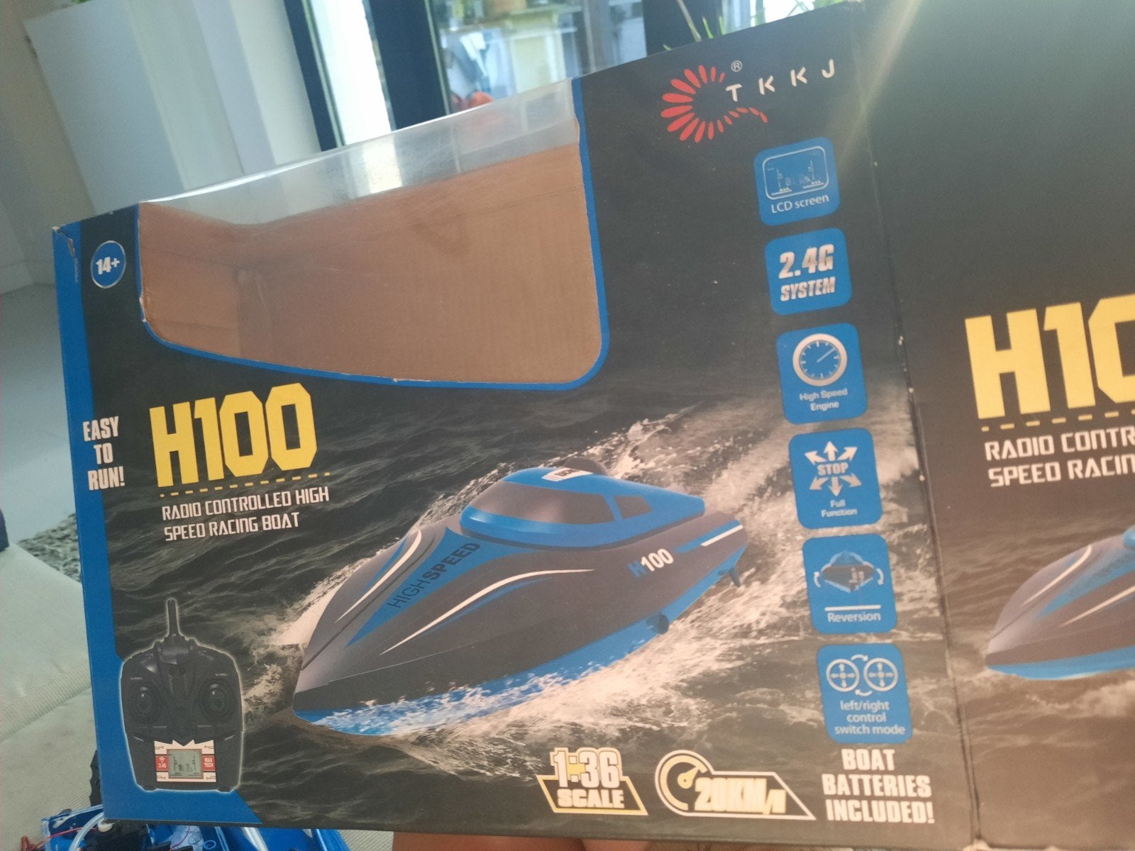 RC Speedboot H100 - Defecte ontvanger, met 3 accu's, Verzenden, Gebruikt, Groter dan 1:32, Overige merken