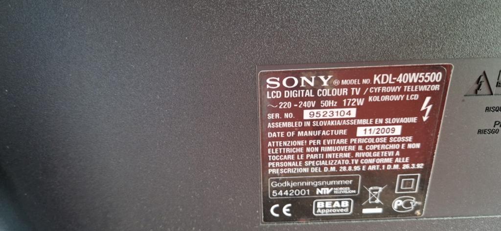Sony Bravia KDL-40W5500 LCD TV - 40 inch Full HD, Gebruikt, 50 Hz, LCD, Ophalen of Verzenden