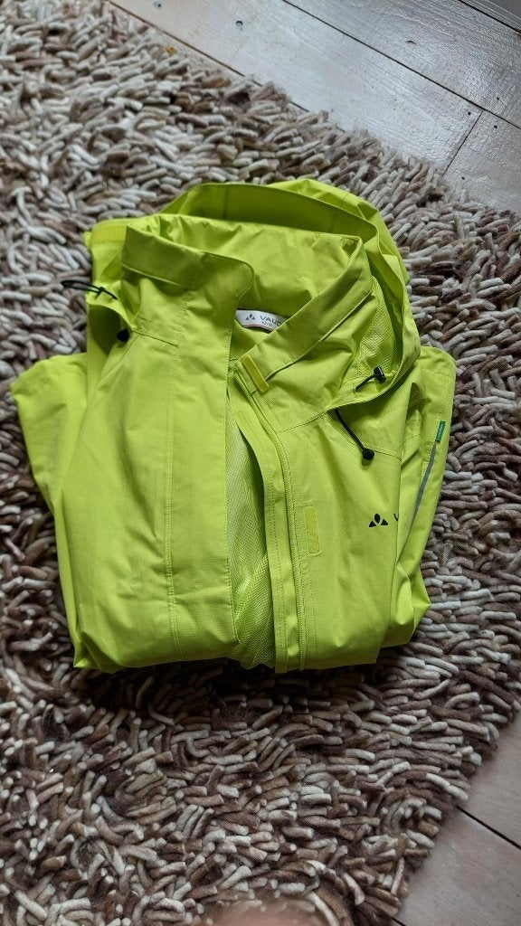 Vaude Bike Light regenjas fel groen NIEUW M, Geel, Overige typen, Nieuw, Vaude
