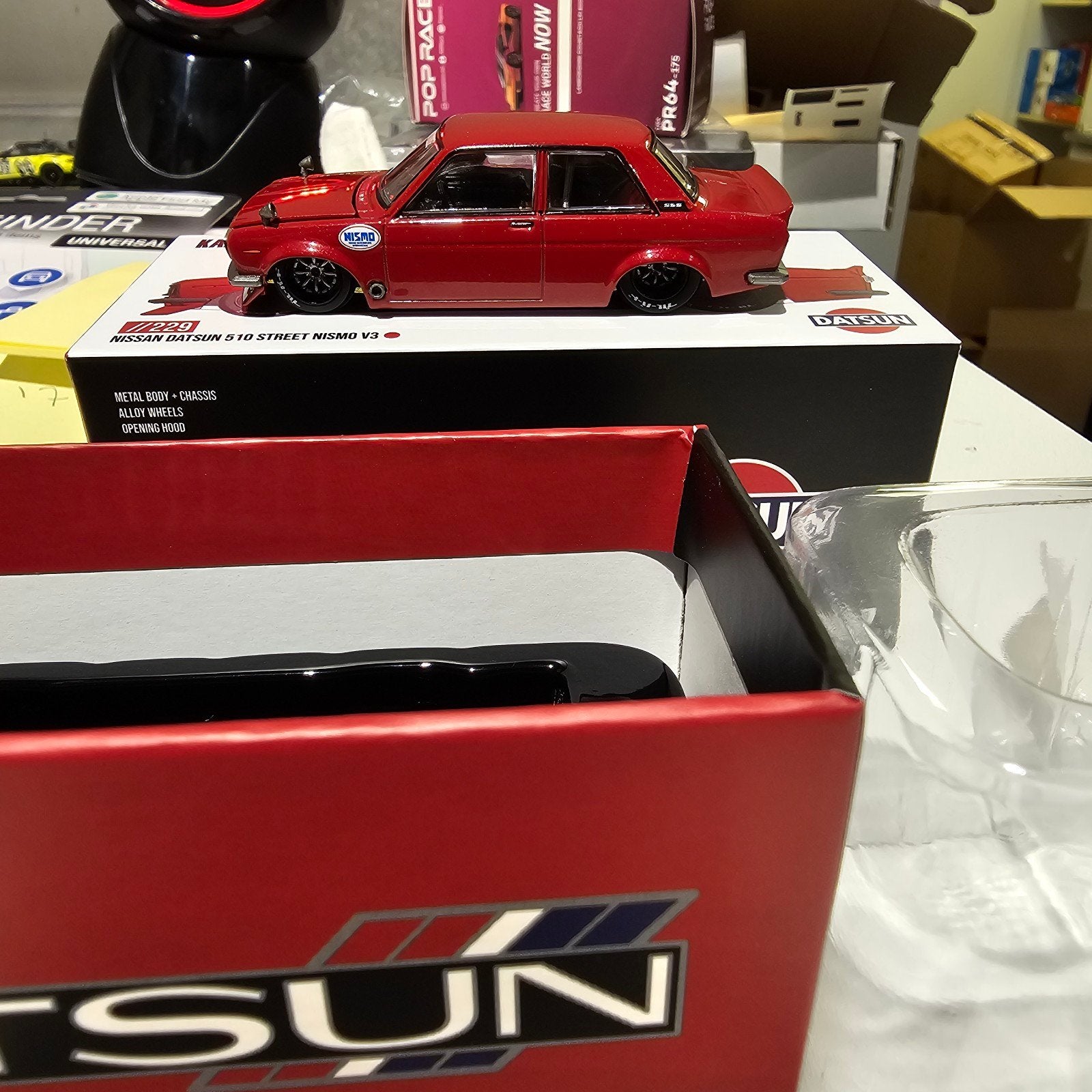Nissan Datsun 510 Street Nismo V3 - Doosje open geweest, Onbekend, Nieuw, Ophalen of Verzenden, Onbekend