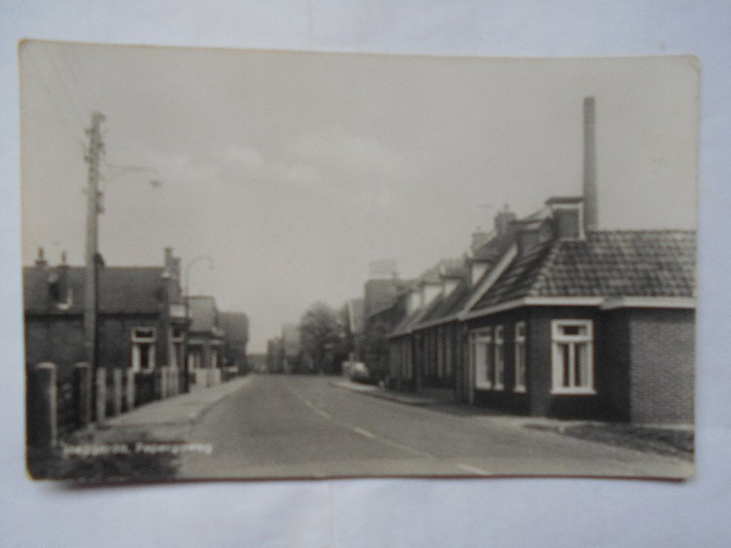 Steggerda Pepergaweg met fabrieks schoorsteen Steggerda, Ophalen of Verzenden, 1960 tot 1980, Gelopen, Friesland