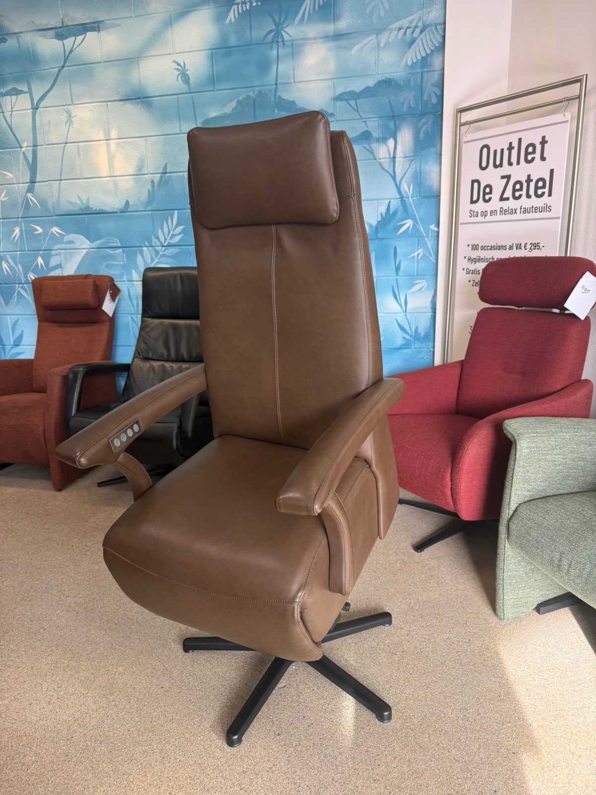 Slanke moderne sta op stoel relaxfauteuil Dat Zit