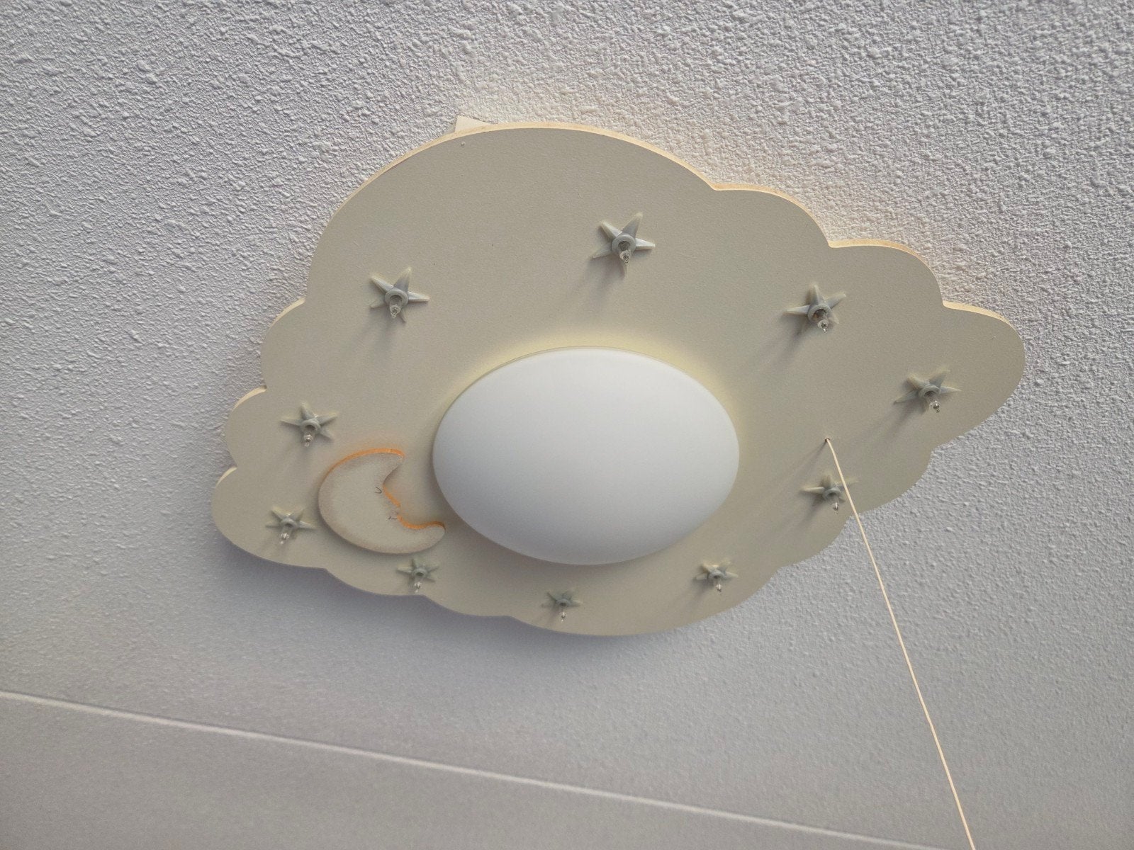 Leuke dubbele plafond- en wandlamp voor kinderkamer, Met schakelaar, Ophalen, Gebruikt, Wit