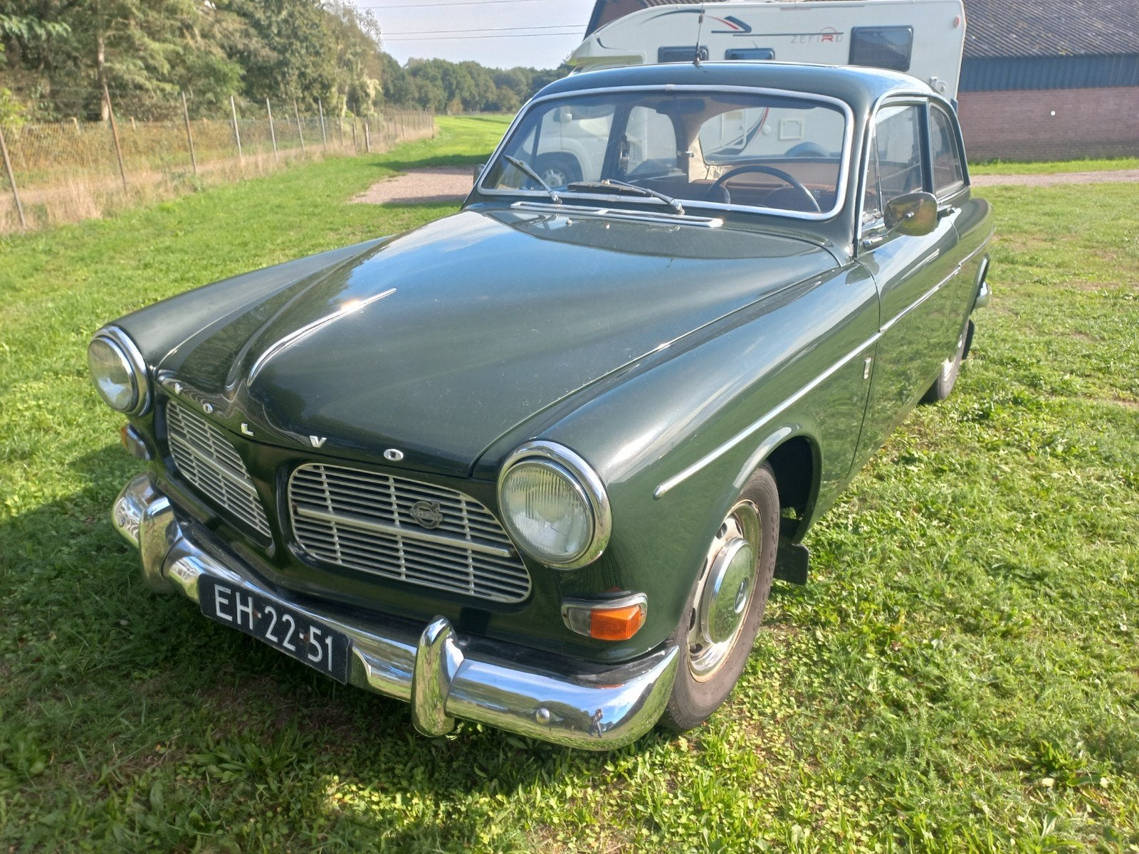 Volvo Amazon B20 motor Open dak 1965 Groen, IN GOEDE STAAT., foto 6