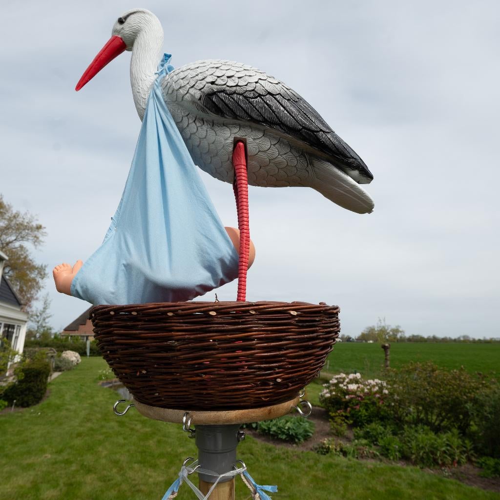 De Blije Ooievaar, Ophalen, Zo goed als nieuw, Geboortebord